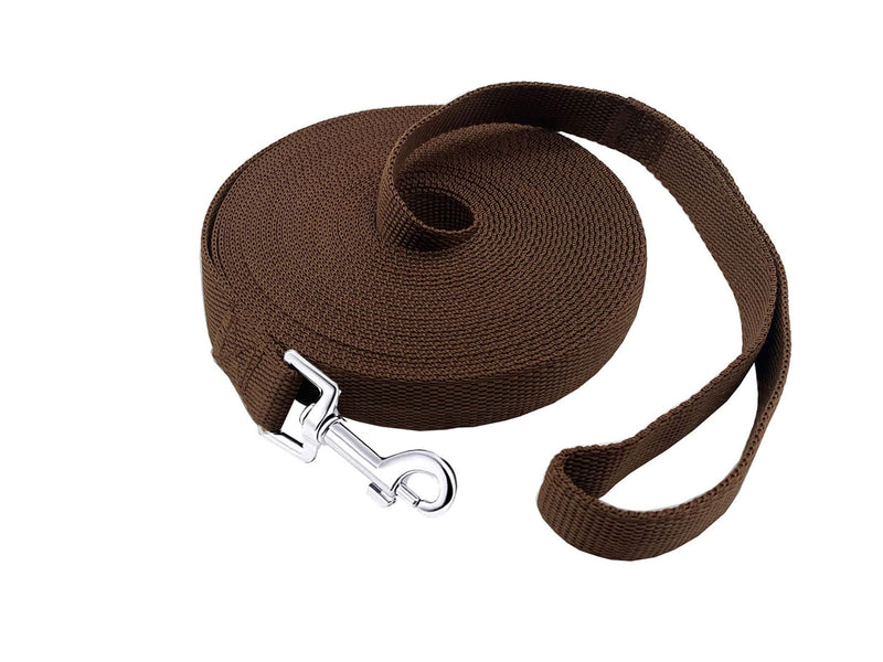 15ft 20ft 30ft 40ft 50ft Long Dog/Puppy Lead Obedience Recall Training Dog Leashes for Small Medium Dogs Camping, Training, Play, or Backyard (15 FT, Brown) 15 FT - BeesActive Australia
