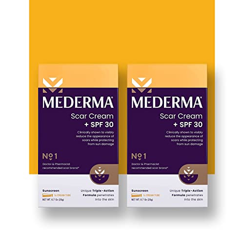 Mederma Scar Cream Plus SPF 30, Triple-Action Scar Treatment, 40g 2 Twin Pack