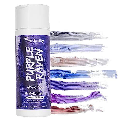 #mydentity MyRefresh Color Depositing Conditioner, 6 oz | Temporary Hair Dye | Color Lasts up to 25 washes Purple Raven