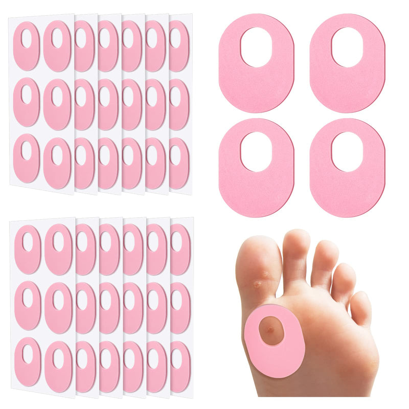Nuanchu 72 Count Soft Foam Callus Cushions Oval Corn Cushion Pads Pink Self Stick Adhesive Foot Care pads Waterproof Corn Protectors for Feet Women Men - BeesActive Australia