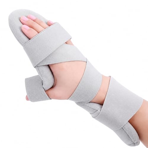 MESINURS Resting Hand Splint with Finger Separator for Arthritis, Tendonitis, Carpal Tunnel Pain - Hand Correction Rehabilitation Device (Right) Right