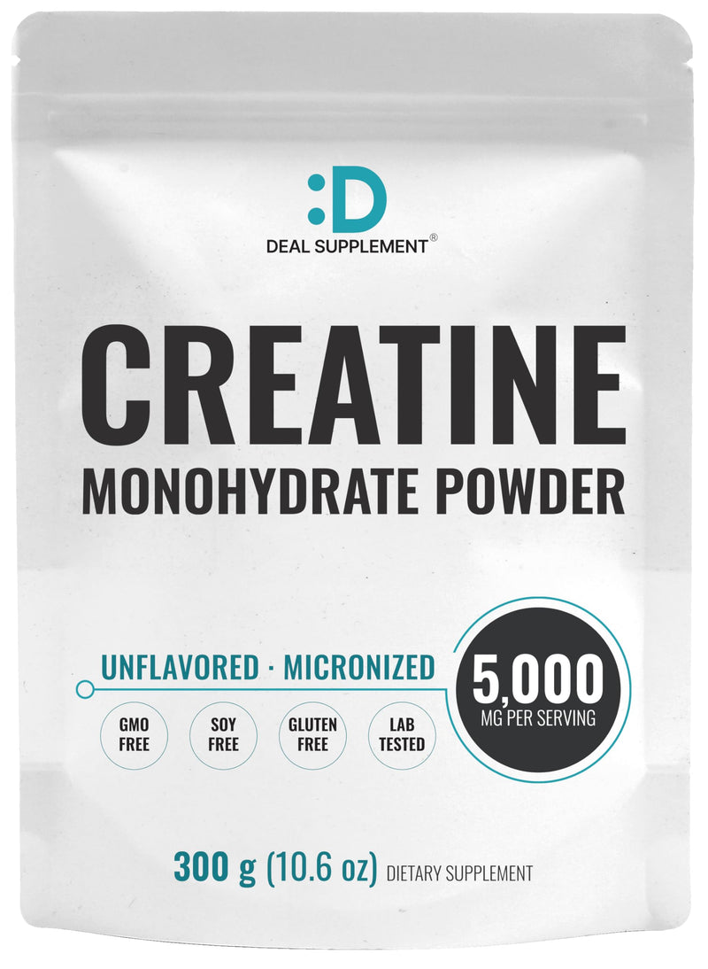 Instant Creatine Monohydrate Powder, 5g Per Serving ‚Äì 60 Servings | Micronized, Unflavored, Fast Absorbing Formula | Supports Strength, Power & High-Intensity Training | Vegan, Keto, Non-GMO 10.6 Ounce (Pack of 1)