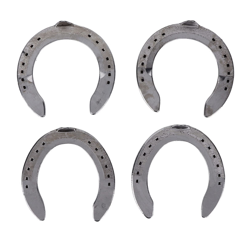 4pcs Horseshoe Kit, Aluminum Alloy Horse Shoes Light Weight Reliable Practical Horse Riding Accessory for Horse Racing Racecourse(No 4) - BeesActive Australia