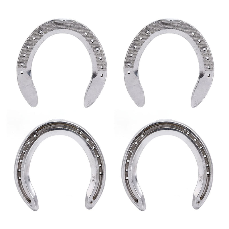 4pcs Horseshoe Kit, Aluminum Alloy Horse Shoes Light Weight Reliable Practical Horse Riding Accessory for Horse Racing Racecourse(Number 5) - BeesActive Australia
