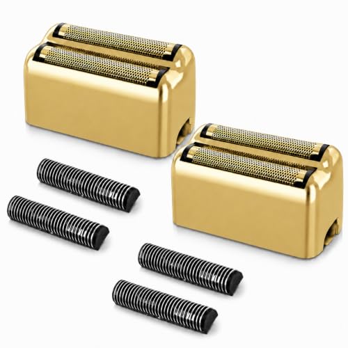 Replacement Heads Foil & Cutters Compatible with BaBylissPRO FXFS2 Shaver 2 gold