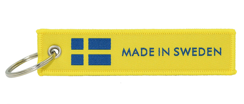 Great 1 Products Country Flag Made In Keychain Tag with Key Ring - Keys, Cars, Trucks, Motorcycles, Gifts - EDC Made in Sweden - BeesActive Australia