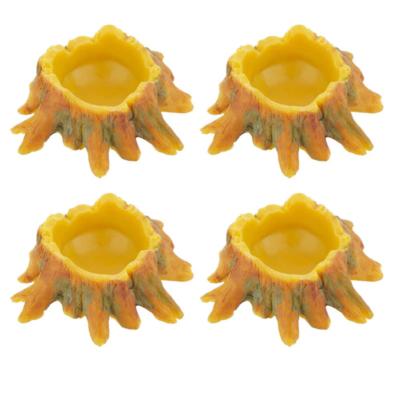 4 Pcs Spider Small Water Bowl, Mini Resin Dish for Tarantula Scorpion Millipede Spider Tiny Reptiles (Tree Root Shape) - BeesActive Australia