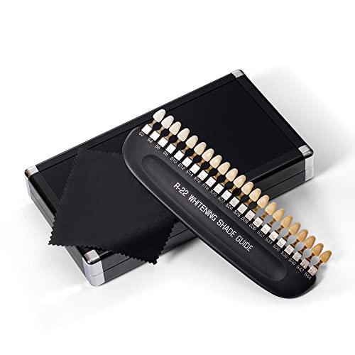Professional 3D R-22 Dental Tooth Teeth Whitening Shade Guide for Dentist Tracking Teeth Whitening Course, Tooth Shade Guide with 22 Colors