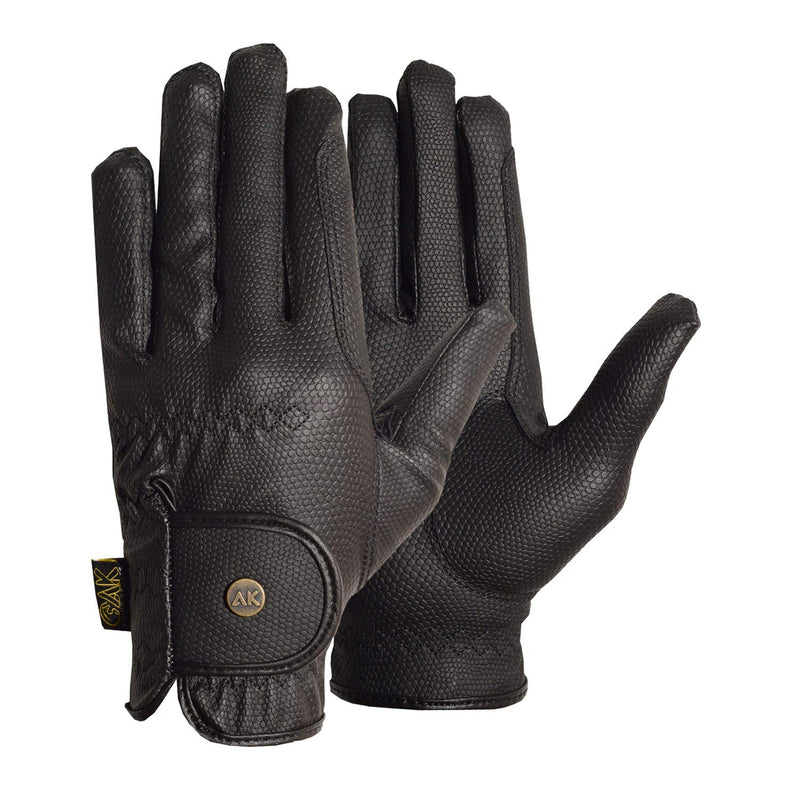 AK Synthetic Grip Horse Riding Gloves All Season Unisex Equestrian Gloves AKRS-6344 (XS, Black) - BeesActive Australia