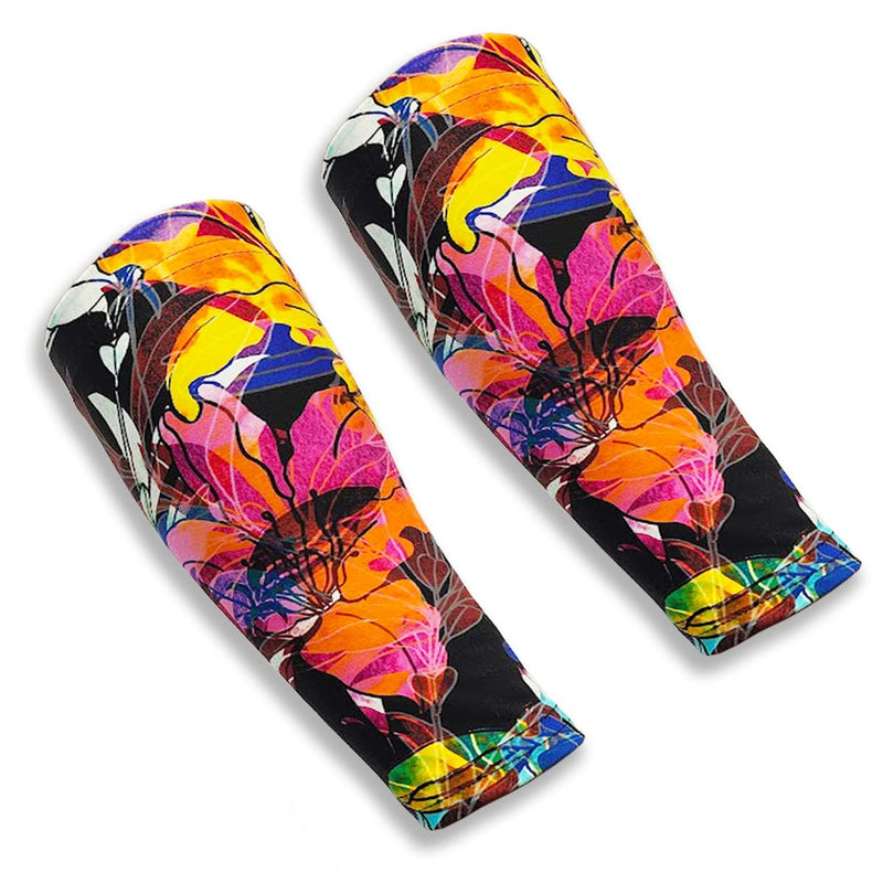 Skin Guards Skin Protection Forearm Sleeves - Made in USA - Pair X-Large-XX-Large Shadow Garden