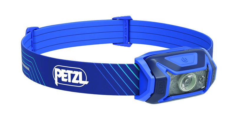 PETZL Tikka CORE Headlamp - Rechargeable, Compact 450 Lumen Light with Red Lighting, for Hiking, Climbing, and Camping - Blue One Size Blue/Blue - BeesActive Australia