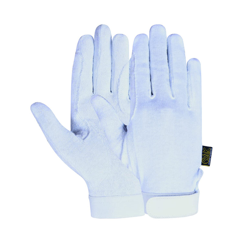 AK Cotton Grip Horse Riding Gloves AKRS-8485 (XS, White) - BeesActive Australia