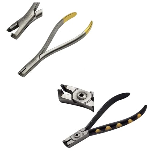 Bundle of Distal end Cutter Tungsten Carbide Inserts Premium Quality with Safety Hold and Distal end Cutter Large Handle TC Inserts Gold Plated with Safety Hold