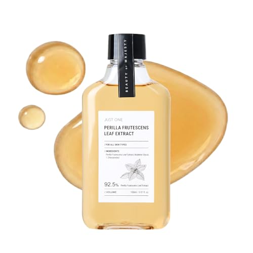 BOM Cosmetics Just One Perilla Frutescens Leaf Extract 5.07 Fl. Oz, Facial Toner with 100% Herbal Extract, Soothing Toner, Sensitive Skin, Vegan, Korean Skincare