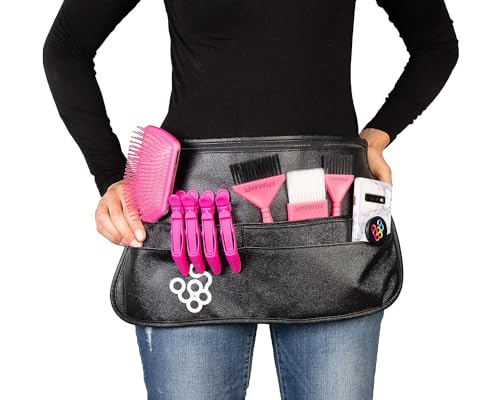 FRAMAR Hipster Salon Hairstylist Waist Belt with Shears Pouch Black