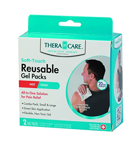 TheraCare Soft-Touch Reusable Hot & Cold Gel Packs, 2 Pack