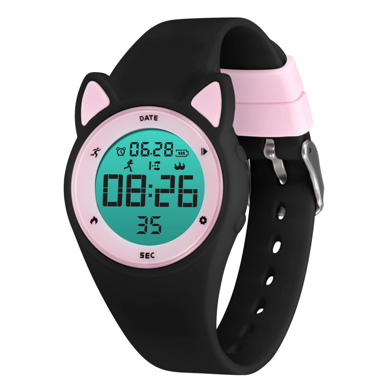 BEN NEVIS Kids Watch, Digital Watch for Boys Girls, Sport Watch with Fitness Tracker, Alarm Clock, Stopwatch, No App and Waterproof, Watch for Kids Ages 5-12 003-BlackPink