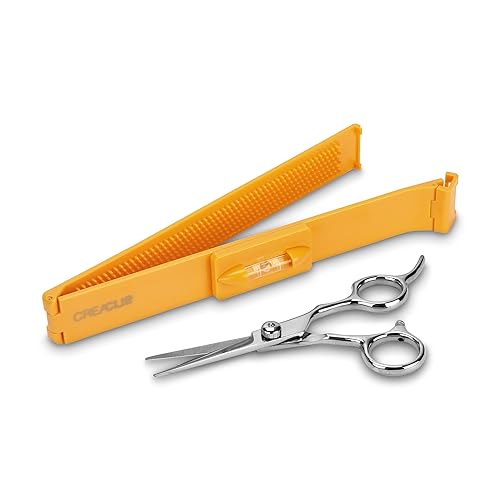Original CreaClip MEDIUM and Scissors For FINE, THIN HAIR - As seen on Shark Tank - Hair Cutting Tool for Layers Bangs Split Ends Kids Hair Cut, Hair Cutting Guide