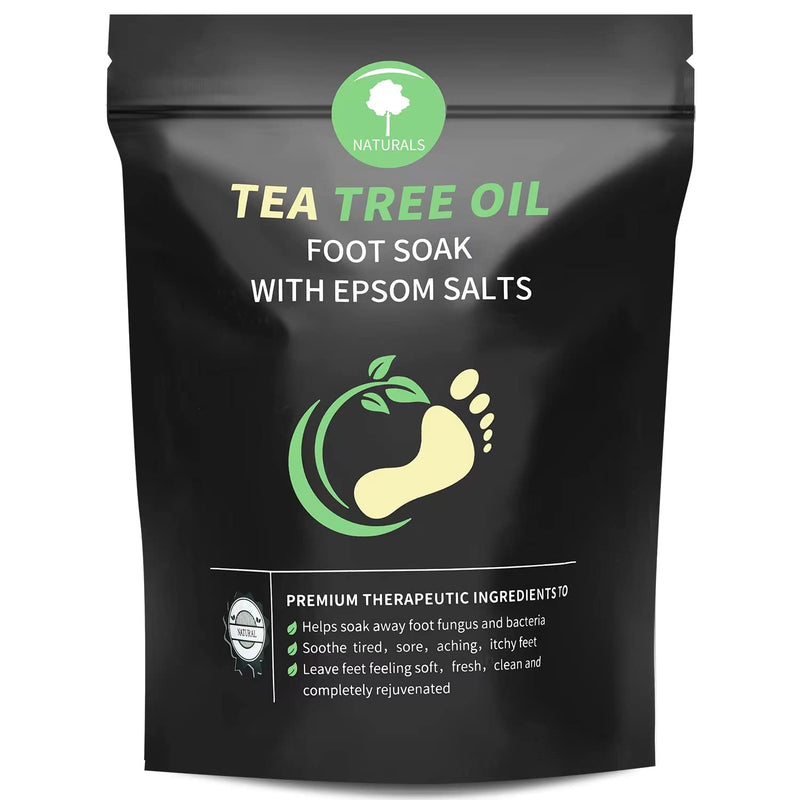 Tea Tree Oil Foot Soak with Epsom Salt - Pedicure Foot Spa for Toenail Fungus Treatment, Nail Discoloration, Stubborn Foot Odor and Itchiness -16 oz - BeesActive Australia