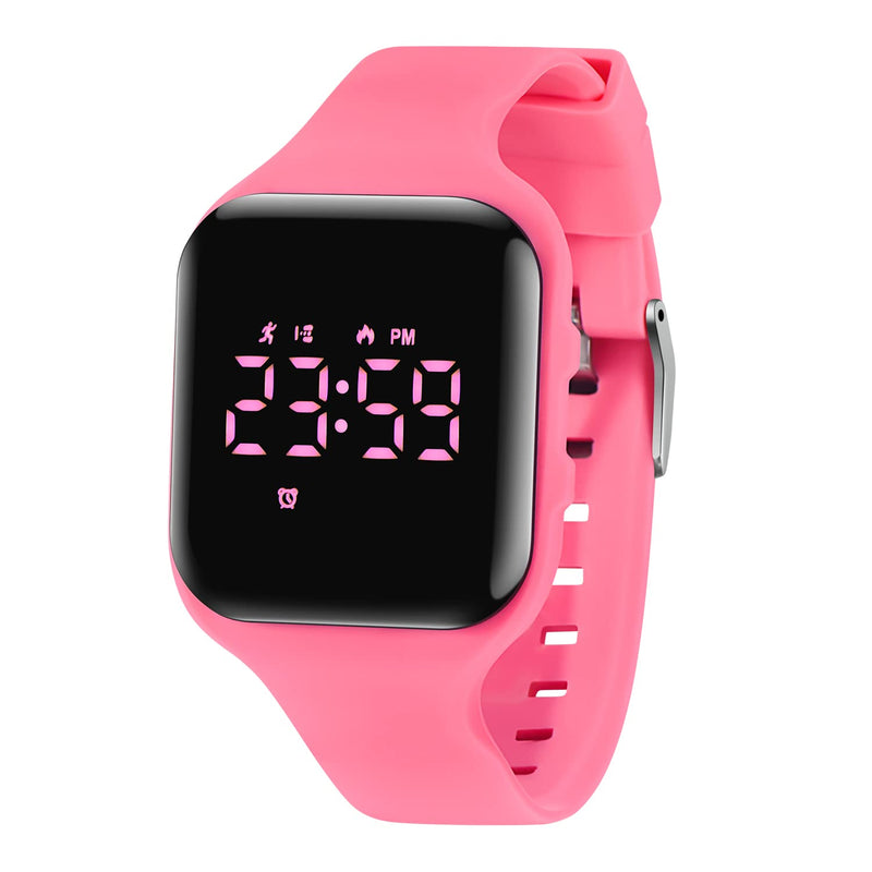 BEN NEVIS Kids Watch, Digital Watch for Boys Girls, Sport Watch with Fitness Tracker, Alarm Clock, Stopwatch, No App and Waterproof, Watch for Kids Ages 5-12 007-WatermelonRedm