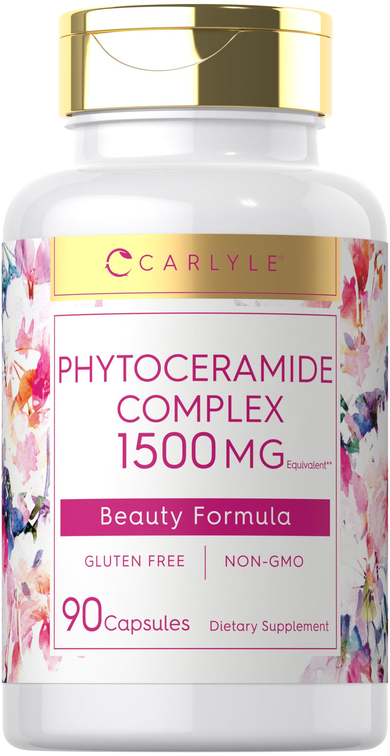 Carlyle Phytoceramide Supplement | 90 Capsules | with Organic Sweet Potato | Beauty Formula Complex | Vegetarian, Non-GMO and Gluten Free