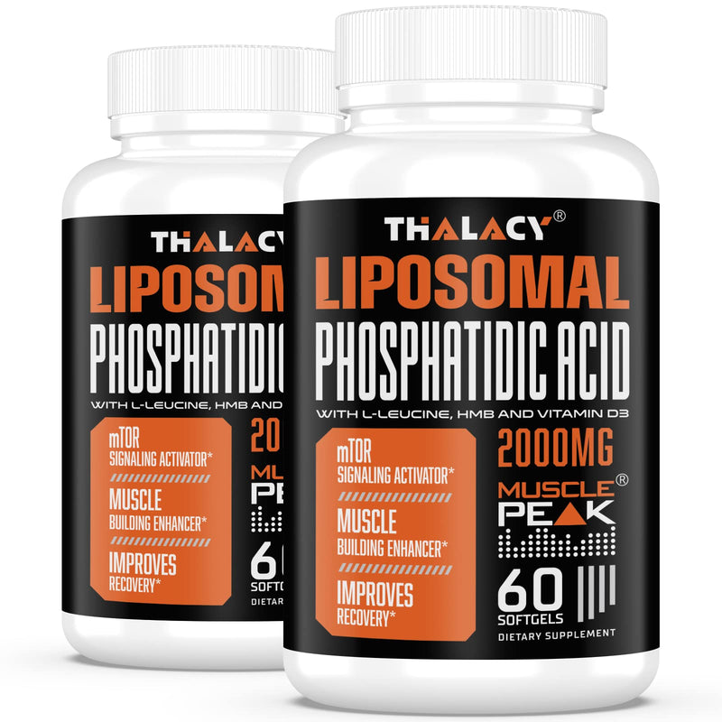 2000mg Liposomal Phosphatidic Acid (PA) | Muscle Builder, High Absorption Muscle Building Supplements for Men & Women | Muscle Gainer, mTOR Protein Synthesis & Lean Body Mass, Strength,120 Capsules 120 Count (Pack of 1)