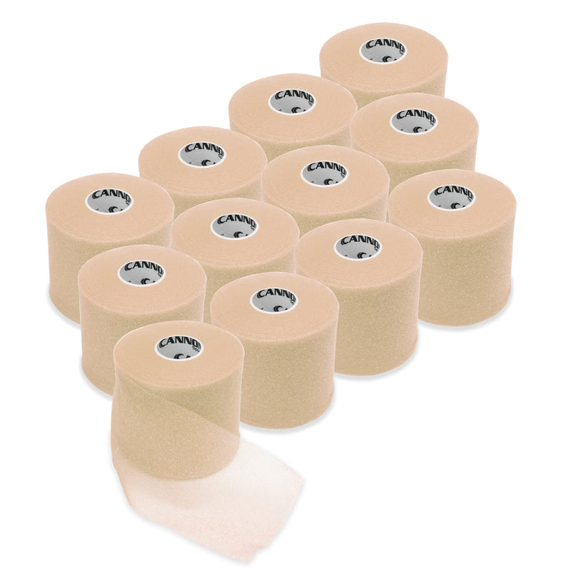 Cannon Sports Pre-Wrap 12-Pack 30 Yards Each Roll 12 Rolls Athletic Tape Wraps Natural - BeesActive Australia