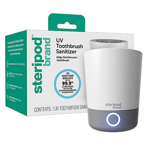 Steripod UV Countertop Toothbrush Sanitizer, Holds 4 Brushes