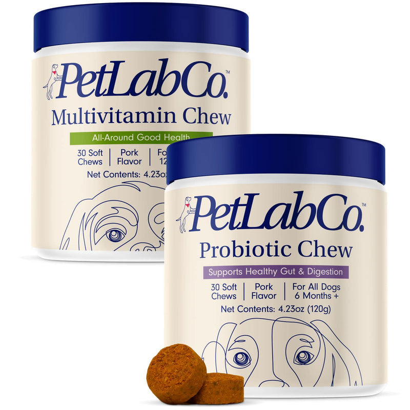 PetLab Co – Multi-Vitamin & Dog Probiotic Bundle: Chewable Multivitamins for Dogs Support Health & Dog Probiotics to Support Itchy Skin, Occasional Loose Stools, and Healthy Yeast Production - PawsPlanet Australia