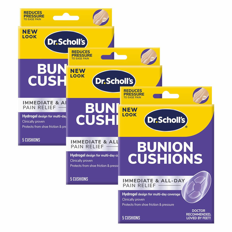 Dr. Scholl's Duragel Bunion Cushion (Pack of 3, 15 Count Total) Cushions 15ct