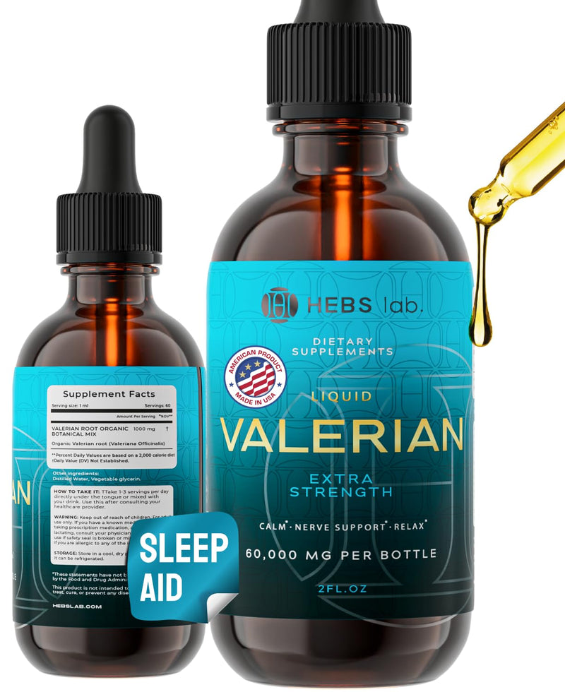 Organic Valerian Root Extract - Made in USA - Non GMO Valerian Tincture 2 Fl Oz - BeesActive Australia
