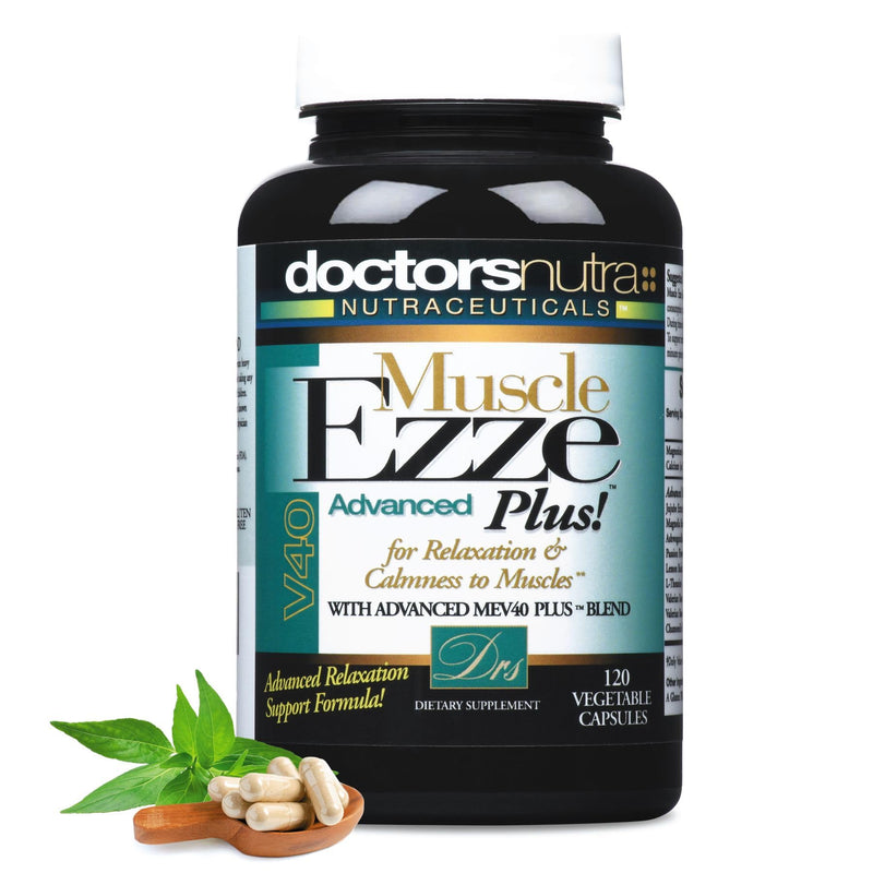 Muscle Ezze Plus - Day or Night Use - Gluten-Free - 120 Veg. Capsules 120 Count (Pack of 1)