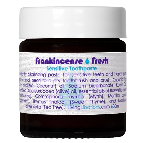 LIVING LIBATIONS - Frankincense Fresh Sensitive Toothpaste (1 oz | 30 mL) 1 Fl Oz (Pack of 1)