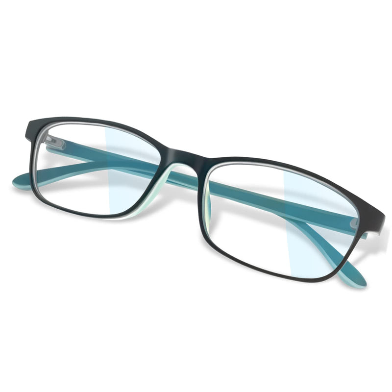 Blue Light Blocking Glasses - Lightweight Frame Computer Glasses, Anti Eyestrain & UV Glare, Non-Prescription Black 53 Millimeters - BeesActive Australia