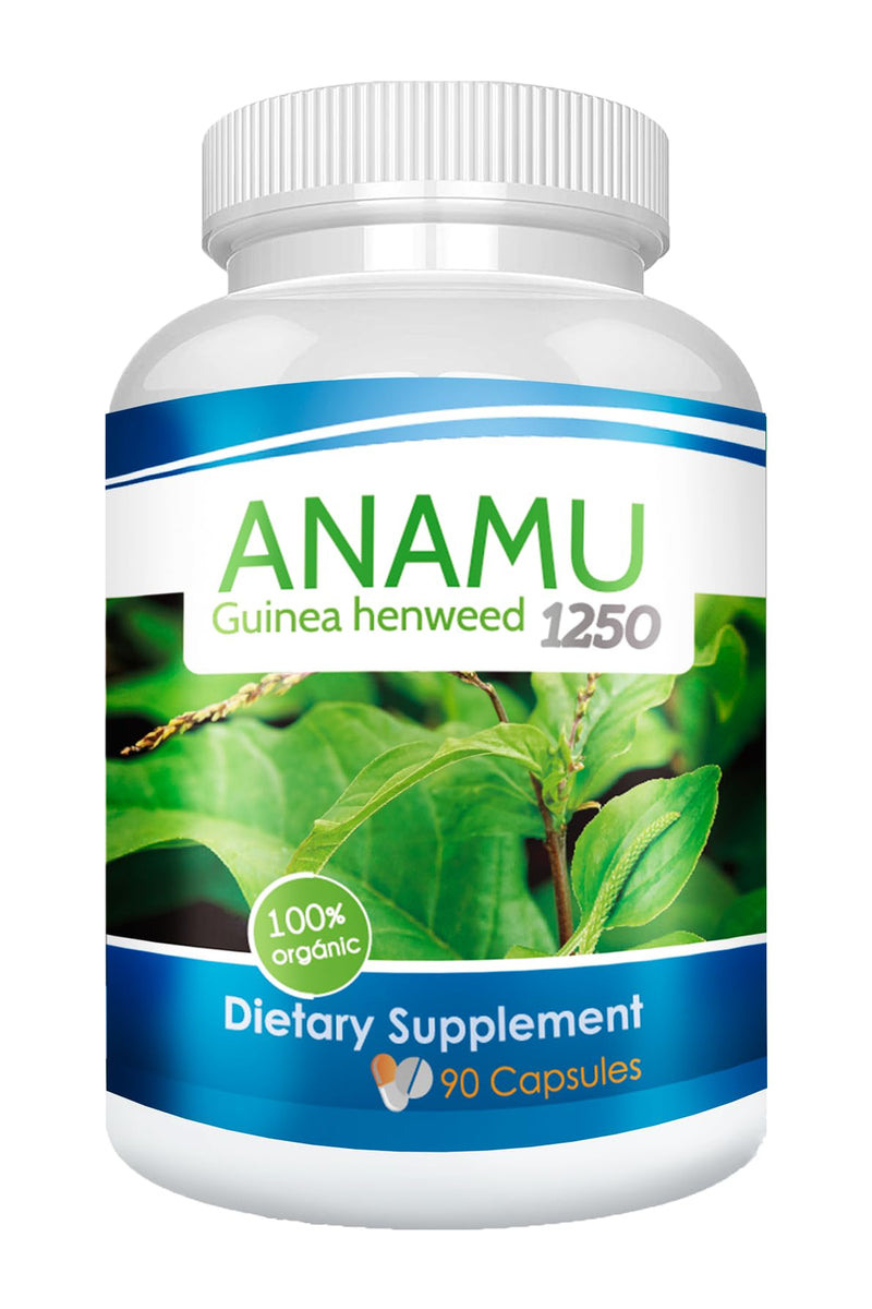 VITAMISAN Anamu 1250 mg Organically Grown 90 Capsules petiveria alliacea 180 Count (Pack of 1)
