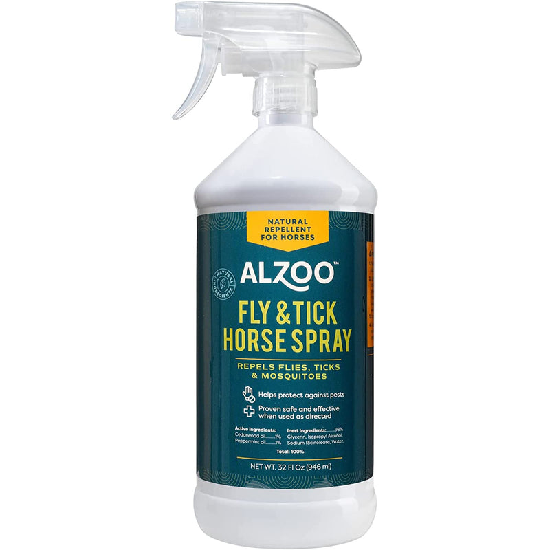 Fly and Tick Horse Spray, Helps Repel Mosquitoes, Horseflies & Ticks, 100% Plant-Based Active Ingredients, 32 Fl. Oz. Spray Bottle - PawsPlanet Australia