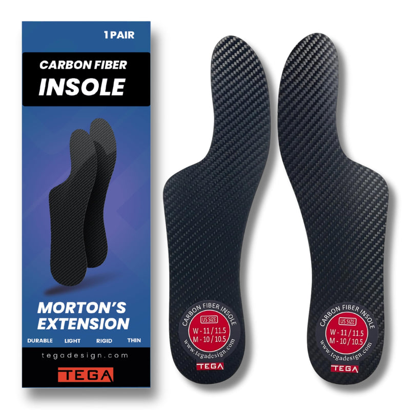Morton´s Extension Orthotic, Carbon Fiber Rigid Insole - 1 Pair - Morton's Toe, Turf Toe, Hallux Limitus, Hallux Rigidus, Arthritis (W7/M6) Women's Size 7, Men's 6