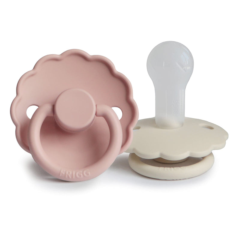 FRIGG Daisy SilkySoft Silicone Baby Pacifier | Made in Denmark | BPA-Free (Blush/Cream, 6-18 Months) Blush/Cream - BeesActive Australia