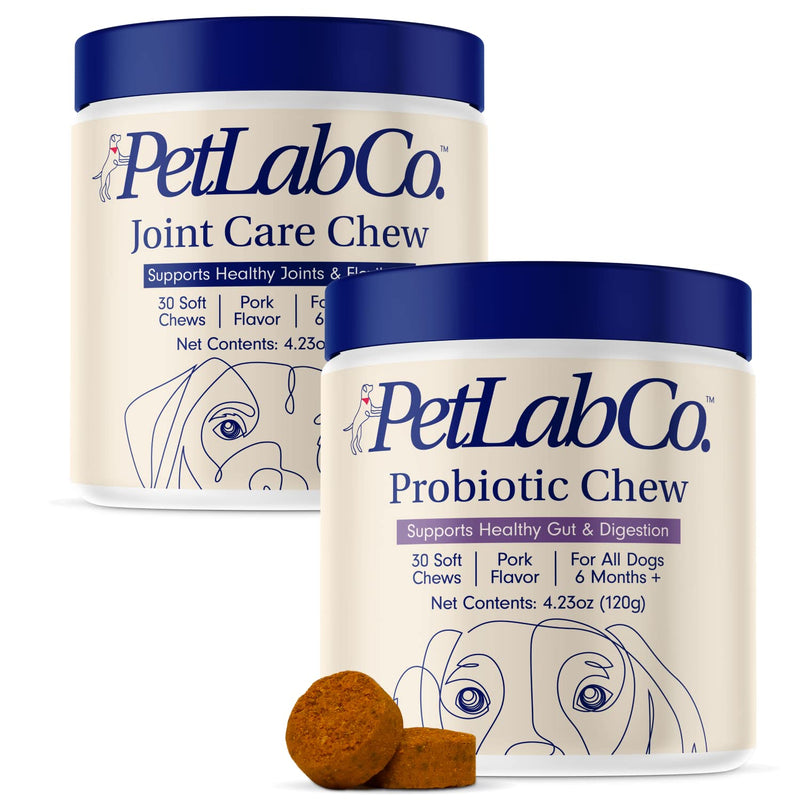PetLab Co. – Mobility & Gut Health Bundle: Dog Probiotic for Gut Health, Healthy Yeast Production, & Seasonal Allergies 30 Count & Joint Supplement for Dogs Supporting Mobility & Occasional Stiffness - PawsPlanet Australia