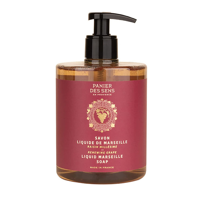 Panier des Sens - Marseille Liquid Hand Soap - Grape Hand Wash - Moisturizing Soap with Coconut Oil - Bathroom & Kitchen Refillable Soap - 97% Natural Ingredients Made in France - 16.9 Fl.oz - BeesActive Australia