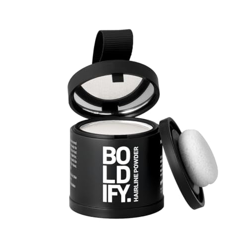 Boldify Hairline Powder, Root Touch Up Hair Color White 10g 0.35 Ounce (Pack of 1)