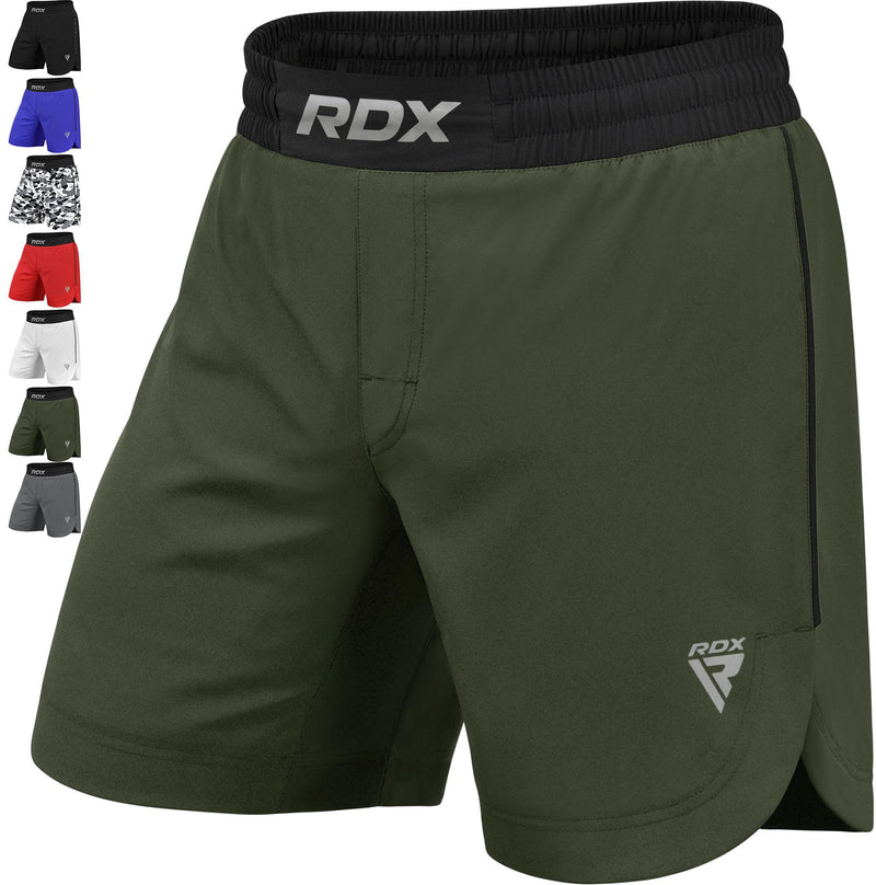RDX MMA Shorts for Training & Kickboxing – Fighting Shorts for Martial Arts, Cage Fight, Muay Thai, BJJ, Boxing, Grappling Medium Army Green