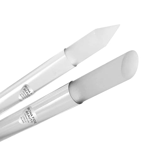 Bona Fide Beauty Czech Glass Cuticle Pusher (Clear), 1Pc with Pouch Clear