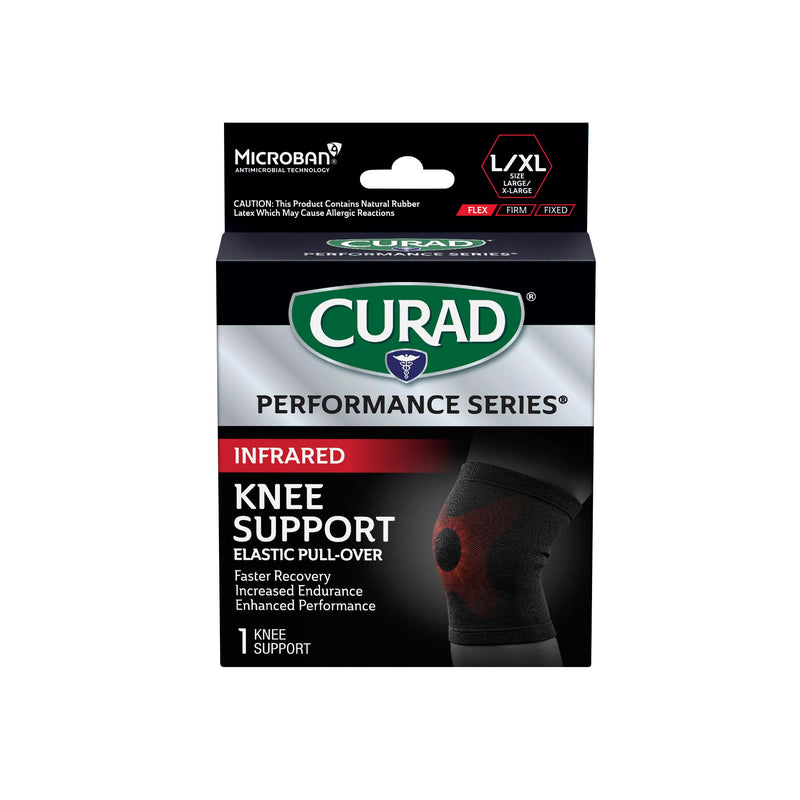 CURAD Performance Series Infrared Knee Support, Elastic Knee Sleeve for Pain Management, Compression Support for Recovery and Performance, Powered by CELLIANT Technology, Large/X-Large - BeesActive Australia