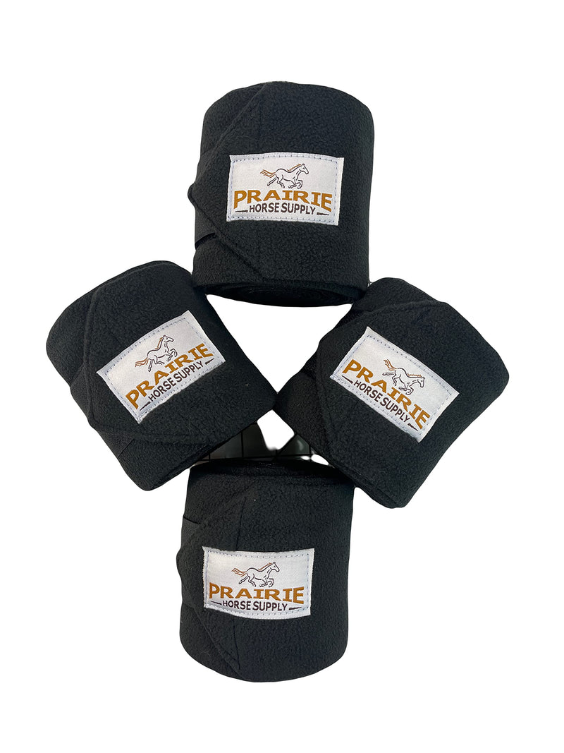 Prairie Horse Supply Comfort Fleece Polo Wraps (4 Pack, Black) 4 Pack - BeesActive Australia
