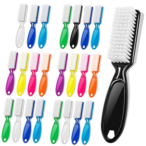24 Pcs Handle Grip Nail Brush, NICEMOVIC Hand Fingernail Cleaner Brush Manicure Tools Scrub Cleaning Brushes Kit, Use for Toe and Nail Cleaning (Bright Colors) Cleaning(Bright Colors) Bright
