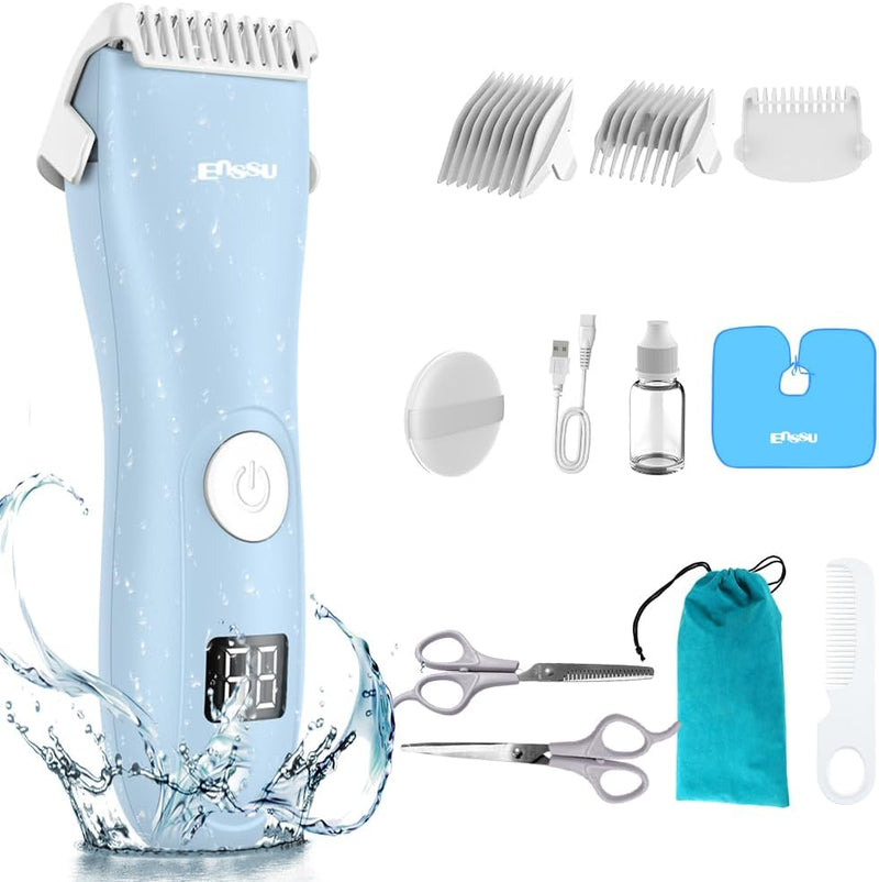 Baby Hair Clippers Quiet Hair Trimmer for Kids Toddler, Silent Hair Clippers for Children with Autism, Waterproof Rechargeable Cordless Ceramic Blade Haircut Kit - BeesActive Australia