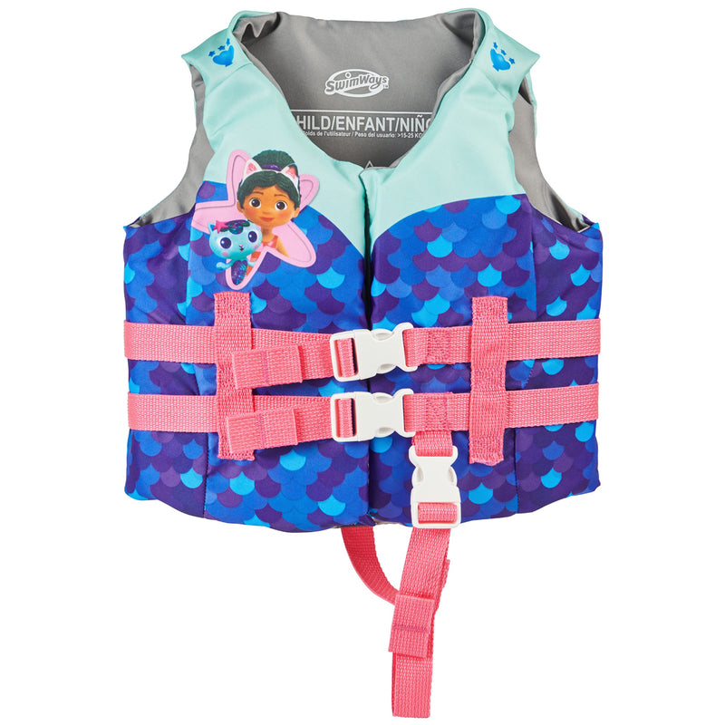 SwimWays Gabby's Dollhouse Swim Trainer Life Jacket, US Coast Guard Approved Life Vest Kids Swim Vest, Pool Floats & Life Jackets for Kids 33-55 lbs, Gabby - BeesActive Australia