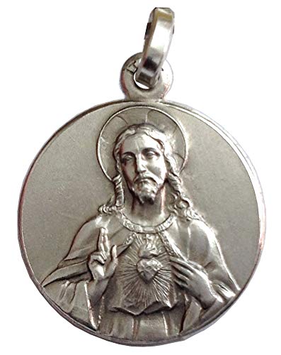 925 STERLING SILVER " THE SACRED HEART OF JESUS " MEDAL - 100% MADE IN ITALY - BeesActive Australia