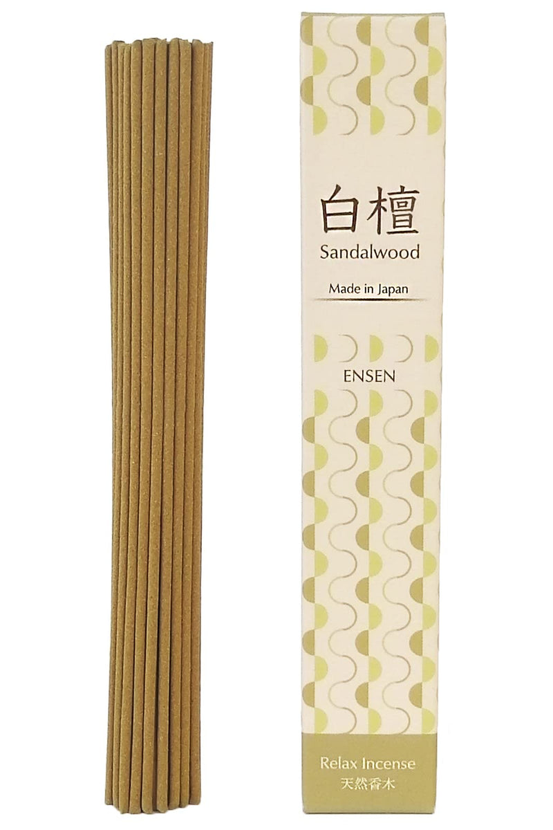 ENSEN【100% Natural Fragrance】 Incense,Sandalwood, First Class Rozan Byakudan, Made in Japan [The Fragrance of Good Old Japanese Temples], Approx. 60 Pieces, Incense Holder Not Included, Incense Wood - BeesActive Australia